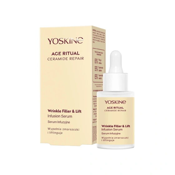 Kliknij na zdjęcie, aby je powiększyć Yoskine Age Ritual Ceramide Repair Wrinkle Filler & Lift Serum Infusion-Serum zur Faltenauffüllung 30 ml