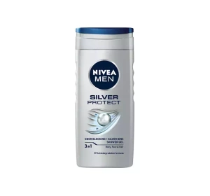 NIVEA MEN Silver Protect 3-in-1-Duschgel für Männer, 250 ml