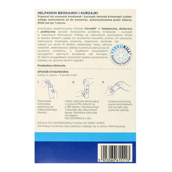 Help4skin Warzen und Plaketten – Präparat zur Entfernung von Warzen und Plaketten mittels Kryotherapie, 50 ml