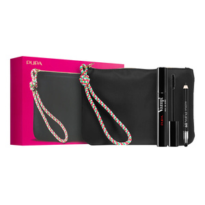 Pupa Mascara-Set „Vamp! All In One“ 9 ml + Multiplay-Eyeliner 0,8 g + Kosmetiktasche