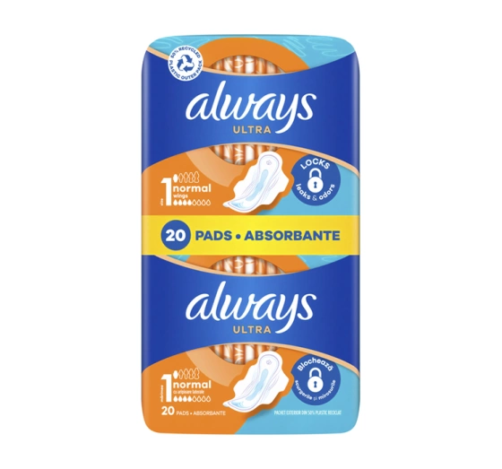 Kliknij na zdjęcie, aby je powiększyć ALWAYS ULTRA DAMENBINDEN MIT FLÜGELN 1 NORMAL 20 STÜCK