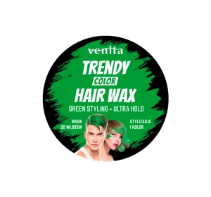 VENITA TRENDY COLOR HAIR WAX – FARB- UND STYLINGWACHS FÜR DAS HAAR, GRÜN, 75 G