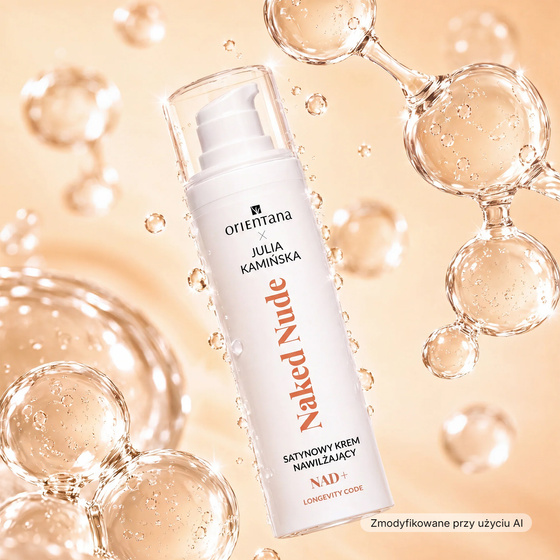 Kliknij na zdjęcie, aby je powiększyć Orientana x Julia Kamińska Longevity Code Naked Nude NAD+ Satin-Creme für Haut, die Feuchtigkeit und Geschmeidigkeit benötigt, 30 ml