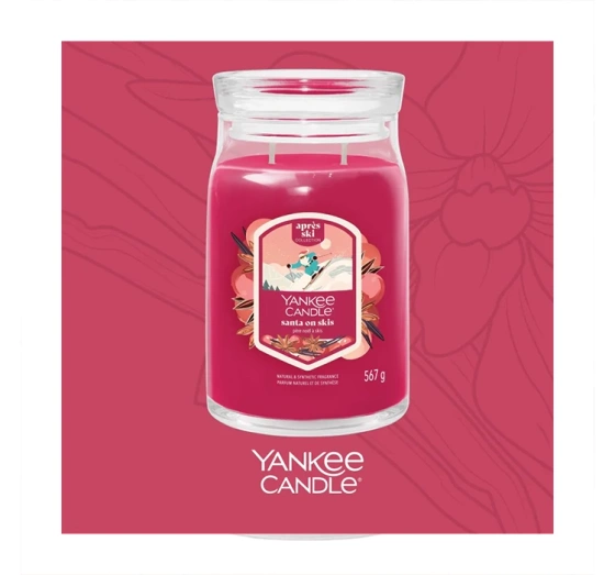 Kliknij na zdjęcie, aby je powiększyć Yankee Candle Signature Apres Ski Große Duftkerze Santa on Skis 567 g
