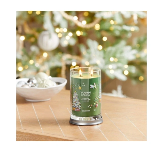 Yankee Candle Signature – große Duftkerze „Shimmering Christmas Tree“, 567 g