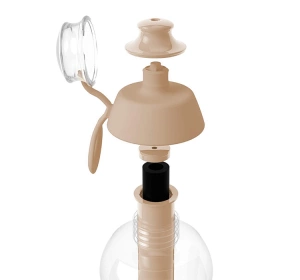 Dafi Soft Wasserflasche mit Aktivkohlefilter 0,5 l Beige