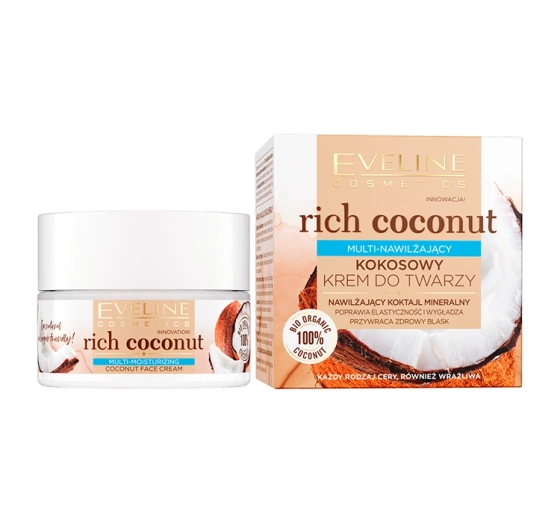 EVELINE RICH COCONUT MULTI-FEUCHTIGKEITSSPENDENDE GESICHTSCREME 50ML