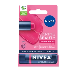 NIVEA CARING BEAUTY LIPPEN- UND WANGENSTIFT 3IN1 PINK 4,8G