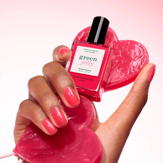 Manucurist Green Jelly – Klassisches Set: Nagellack „Sugar Plum“ 15 ml + klassischer Nagellack „Pomme d'Amour“ 15 ml