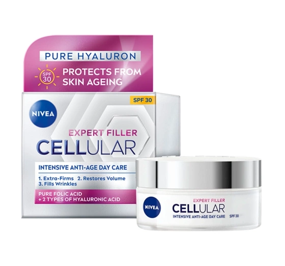 Kliknij na zdjęcie, aby je powiększyć NIVEA CELLULAR EXPERT FILLER GESICHTSCREME ANTI-AGE FÜR TAG SPF30 50ML