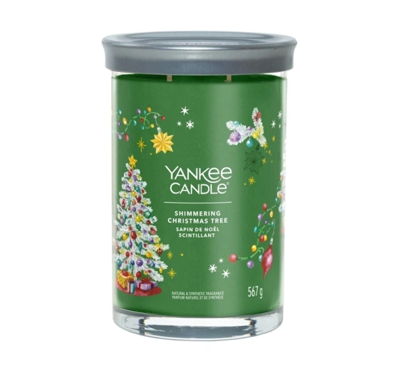 Kliknij na zdjęcie, aby je powiększyć Yankee Candle Signature Tumbler Große Duftkerze Shimmering Christmas Tree 567 g