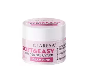 CLARESA SOFT & EASY AUFBAUGEL UV/LED GLAM PINK 12G