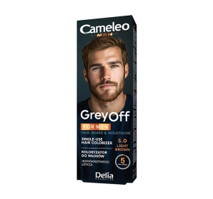 DELIA CAMELEO MEN GREY OFF FOR HAIR BEARD & MOUSTACHE 5.0 LIGHT BROWN 2x15ML