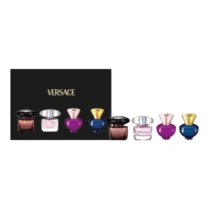 Versace Eau de Toilette Crystal Noir 5 ml + Bright Crystal 5 ml + Eau de Parfum Dylan Purple Pour Femme + Dylan Blue Pour Femme 5 ml