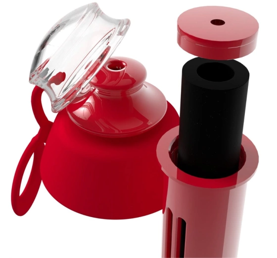 Dafi Soft Filterflasche mit Aktivkohlefilter 0,5 l Rot