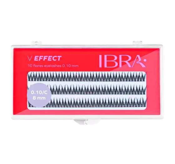 IBRA KÜNSTLICHE WIMPERN V EFFECT BÜSCHEL SCHWARZ 8MM