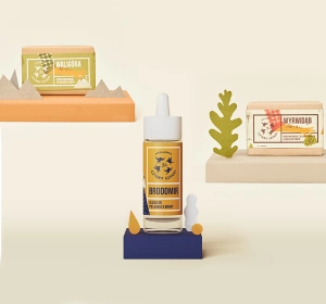 Mydlarnia Cztery Szpaki Geschenkset Naturkosmetik für Männer Mężny Bartöl Brodomir 30 ml + Körperseife Wyrwidąb, 110 g + Seife Waligóra 110 g