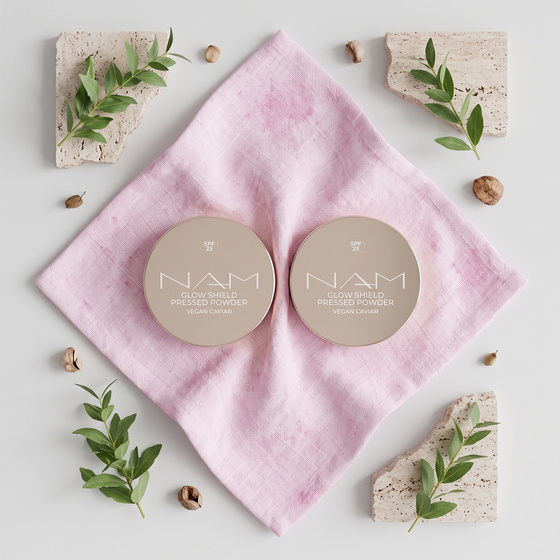 NAM Glow Shield gepresster schützender Puder SPF 25 10 g