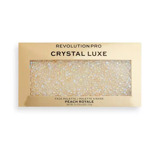 Revolution Pro Crystal Luxe Konturierungspalette Pfirsich Royale 3x2.8g