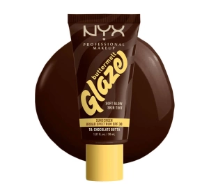 NYX Professional Makeup Buttermelt Glaze Creme-Foundation mit SPF30 10 Chocolate Butta 30 ml 