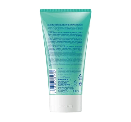 NIVEA DERMA SKIN CLEAR PEELING GEGEN UNVOLLKOMMENHEITEN 150ML 