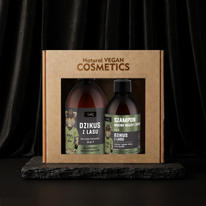 LaQ Dzikus z Lasu Geschenkset für Männer Duschgel 8in1 500 ml + Haarshampoo 300 ml