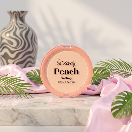 Lovely Peach – halbtransparentes, gepresstes Gesichtspuder, 7,5 g
