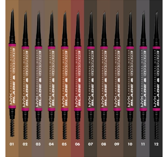 Kliknij na zdjęcie, aby je powiększyć NYX Professional Makeup Blade & Shade Automatischer Augenbrauenstift 11 Gray 0,06 g