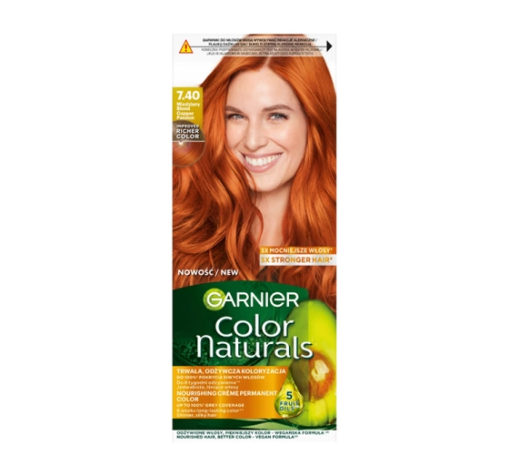 GARNIER COLOR NATURALS PERMANENTE HAARFARBE 7.40 KUPFERBLOND