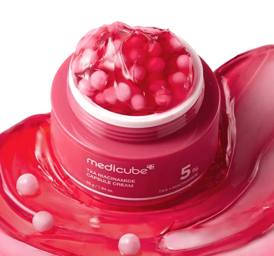 Kliknij na zdjęcie, aby je powiększyć Medicube TXA Niacinamide Collagen Capsule Cream Aufhellende Kapsel-Gesichtscreme 55 g
