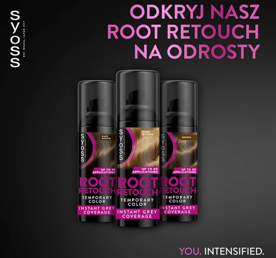 Kliknij na zdjęcie, aby je powiększyć SYOSS ROOT RETOUCHER ABWASCHABRES FARBSPRAY DUNKELBLOND 120ML