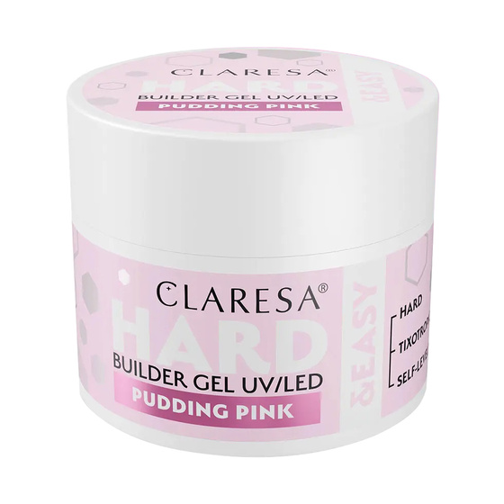 Kliknij na zdjęcie, aby je powiększyć Claresa Hard&Easy Aufbau-Gel „Pudding Pink“ 12 g