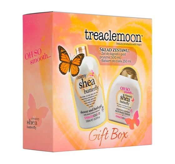 Kliknij na zdjęcie, aby je powiększyć Treaclemoon Creamy Shea Butterfly Geschenkset für Körperpflege Duschgel + Körperbalsam