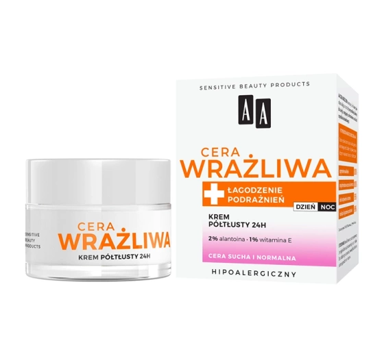 AA SENSITIVE SKIN 24H HALBFETTIGE CREME 50ML