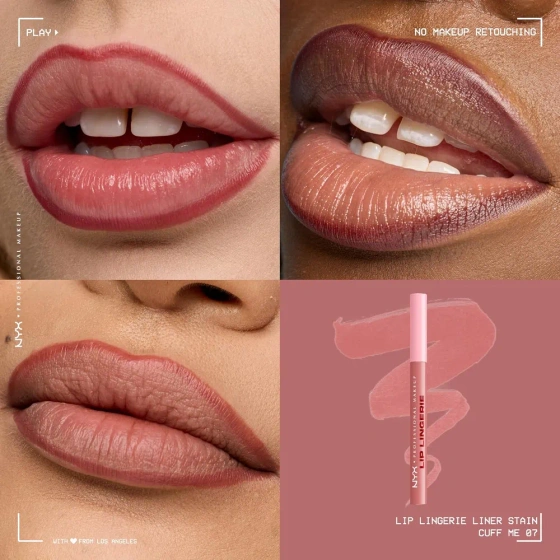 NYX Professional Makeup Lip Lingerie Wasserfester Lippenkonturenstift mit Tint 07 Cuff Me 1 ml