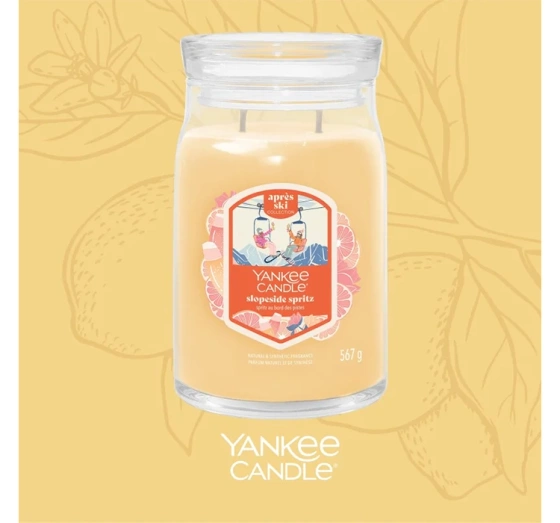 Kliknij na zdjęcie, aby je powiększyć Yankee Candle Signature Apres Ski Große Duftkerze Slopeside Spritz 567 g