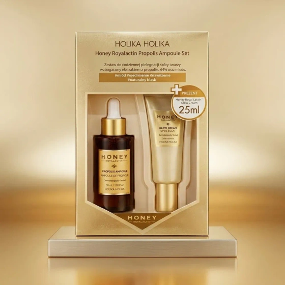 Kliknij na zdjęcie, aby je powiększyć Holika Holika Honey Royalactin Propolis Ampoule Set Gesichtscreme 25 ml + Lifting-Ampulle 30 ml