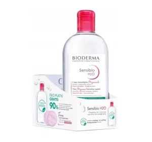 Bioderma Sensibio H2O Mizellenwasser Empflindliche Haut 500ml + Mehrweg-Pads