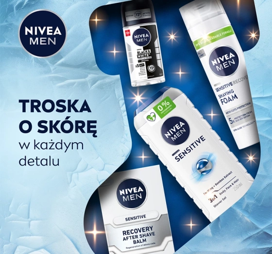 NIVEA MEN Gentle Touch Geschenkset für Männer Duschgel  + Rasierschaum + After Shave Balsam + Roll-on Antitranspirant