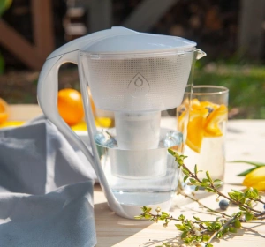 Dafi Crystal LED Glas-Wasserkanne 2 l weiß + Classic-Filter