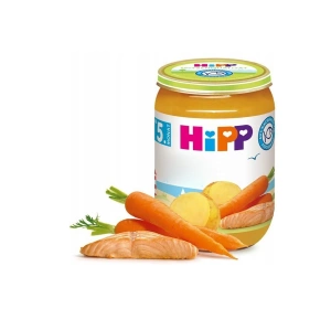 HiPP Bio Menü nach dem 5. Monat – Karotten mit Kartoffeln und Lachs 180g
