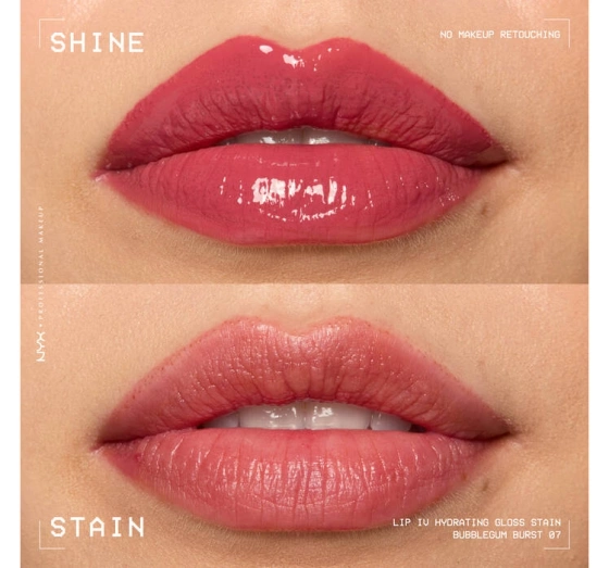 NYX Professional Makeup Lip IV Hydrating Gloss Serum Lip Gloss 07 Bubblegum Burst 5 ml