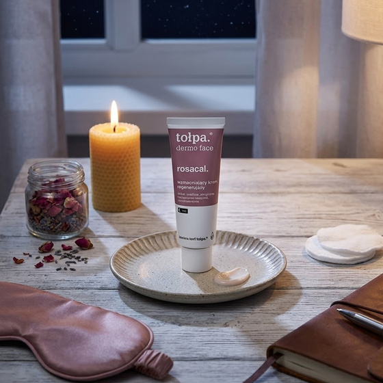 Kliknij na zdjęcie, aby je powiększyć Tołpa Dermo Face Rosacal – stärkende, regenerierende Nachtcreme 40 ml