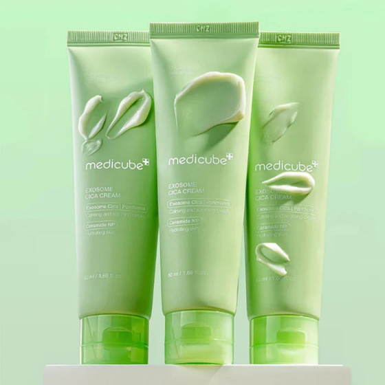 Kliknij na zdjęcie, aby je powiększyć Medicube Exosome Cica Cream – beruhigende Gesichtscreme mit Exosomen aus der asiatischen Centella asiatica, 50 ml