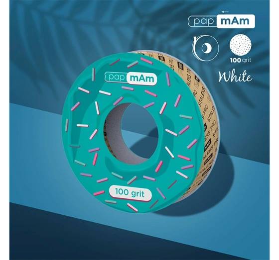 Kliknij na zdjęcie, aby je powiększyć Staleks Pro Weißes Schleifband papmAm Expert 100 grit auf Rolle 7 m