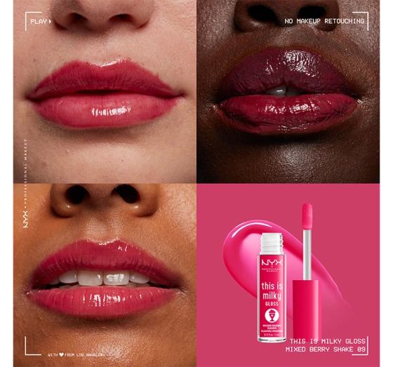 NYX Professional Makeup This Is Milky Lipgloss 09 Mixed Berry Shake 4 ml