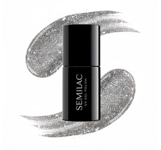 Semilac Winter Wonderland UV-Hybridlack 951 Silver Manetic 7 ml