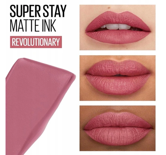 Kliknij na zdjęcie, aby je powiększyć MAYBELLINE SUPERSTAY MATTE INK LIPPENSTIFT 180 REVOLUTIONARY 5ML