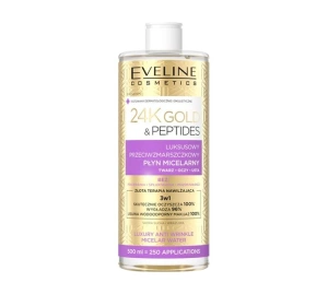 Eveline 24K Gold & Peptides 3in1 Anti-Falten Mizellenwasser 500 ml