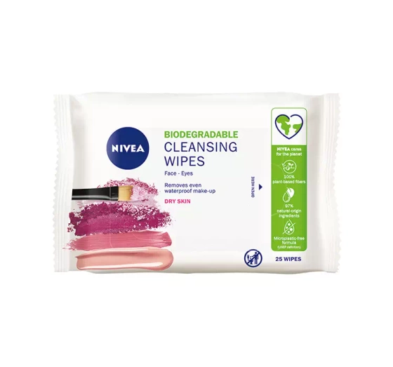 Kliknij na zdjęcie, aby je powiększyć NIVEA BIOLOGISCH ABBAUBARE ABSCHMINKTÜCHER FÜR TROCKENE HAUT 25 STÜCK